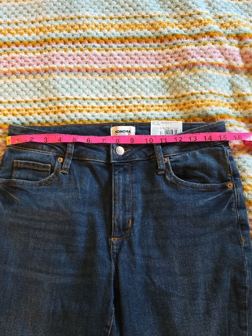 Sonoma Dark Blue Cropped Denim Capri Jeans - Picture 7 of 9